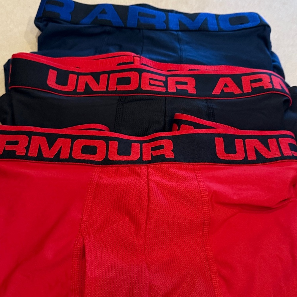 Under Armour Boxer Briefs - Navy, Black and Red size 5 XL